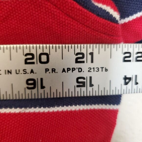 Brooks Brothers 346 Mens M Original Fit Polo Shirt Red Striped Short Sleeve - Picture 16 of 16